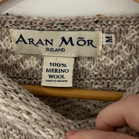 Aran Mor Ireland 100% Merino Wool Cable Knit Sweater - Picture 5 of 8